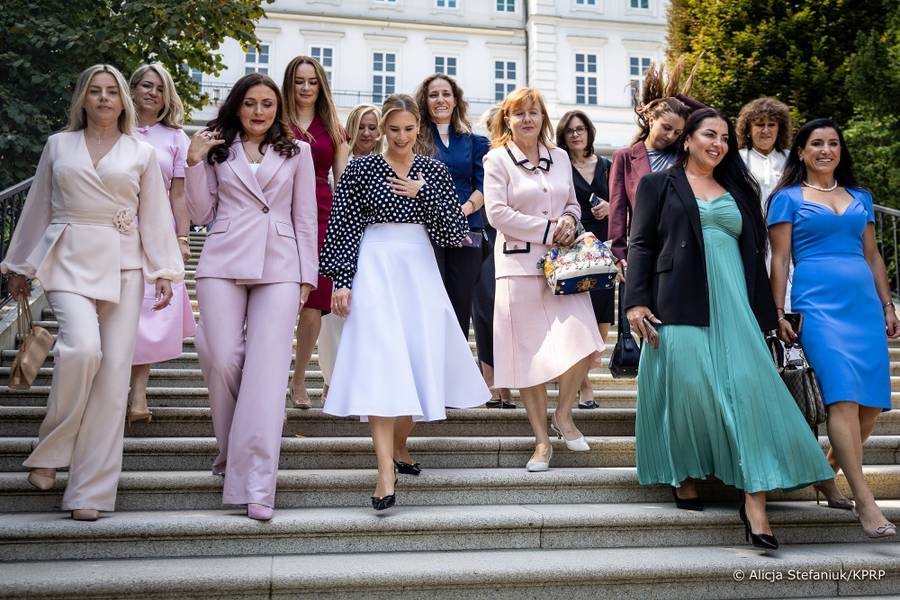 Marta Nawrocka z polskimi businesswoman z Nowego Jorku/fot. Alicja Stefaniuk/KPRP