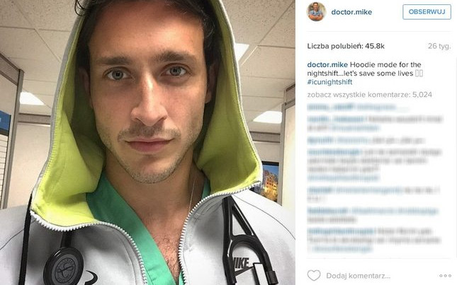 Dr Mike – najseksowniejszy lekarz w sieci? (Instagram)