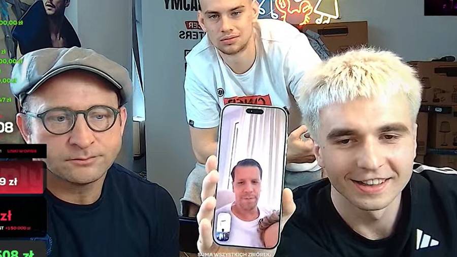 Borys Szyc, Mata, Łatwogang, Wojciech Szczęsny, fot. YouTube.