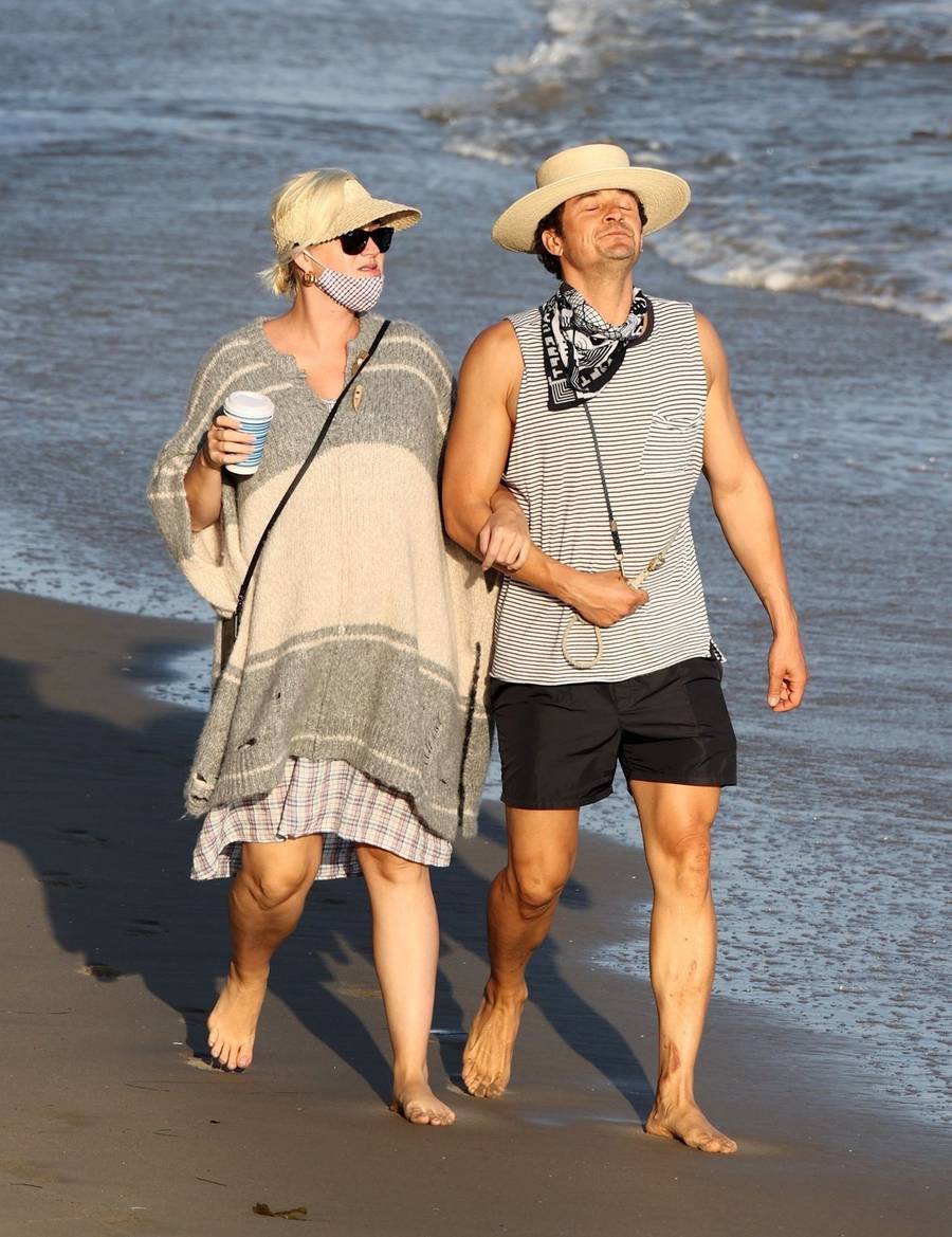 Katy Perry i Orlando Bloom na plaży
