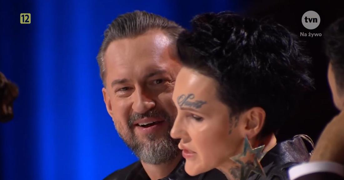 Pocałunek Marcina Prokopa i Agnieszki Chylińskiej w "Mam talent!", fot. Instagram