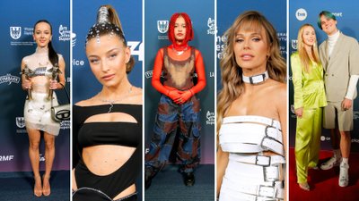 FRYDERYKI 2023. Doda w sukience w klamry, Julia Wieniawa z wycięciami, Sara James w czerwonych włosach