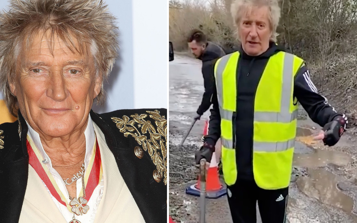 Rod Stewart łata dziury w asfalcie, bo nie może doprosić się miasto o naprawę