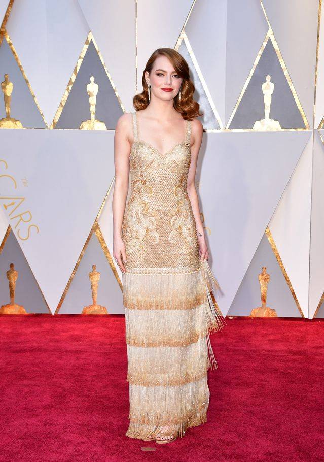 Najpiękniejsze kreacje Oscarów 2017 w kolorze złota, kremu i kości słoniowej