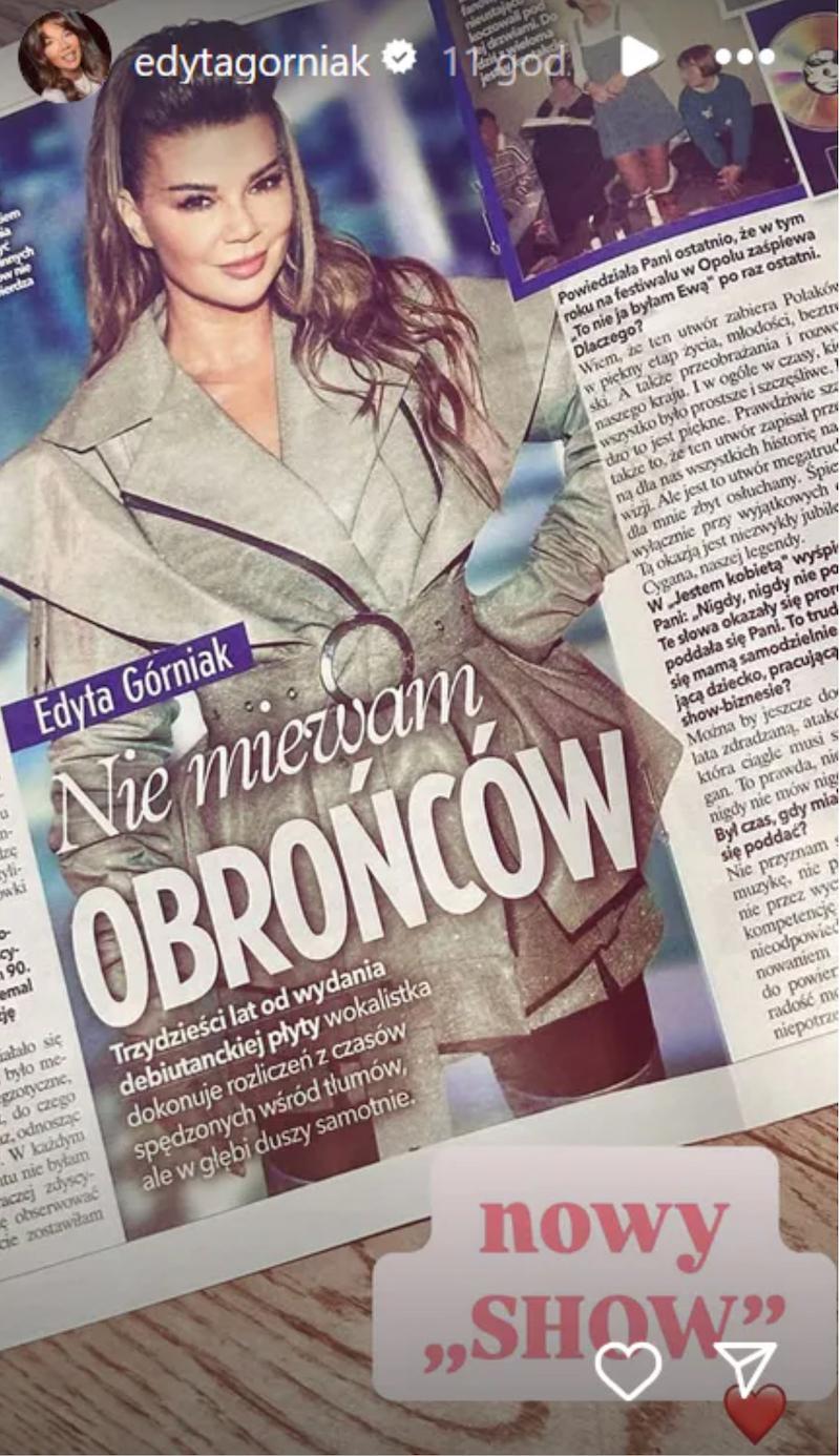 fot. Instagram @edytagorniak