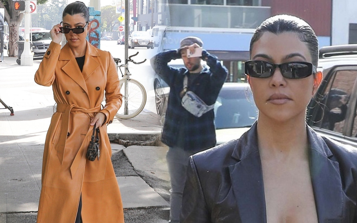 Kourtney Kardashian pokazała nam jak nosić skórzany płaszcz, i wygląda w nim CUDOWNIE (FOTO)