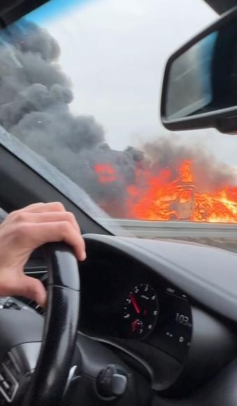 Joanna Narożna zawiadomiła o wypadku na autostradzie, fot. Facebook