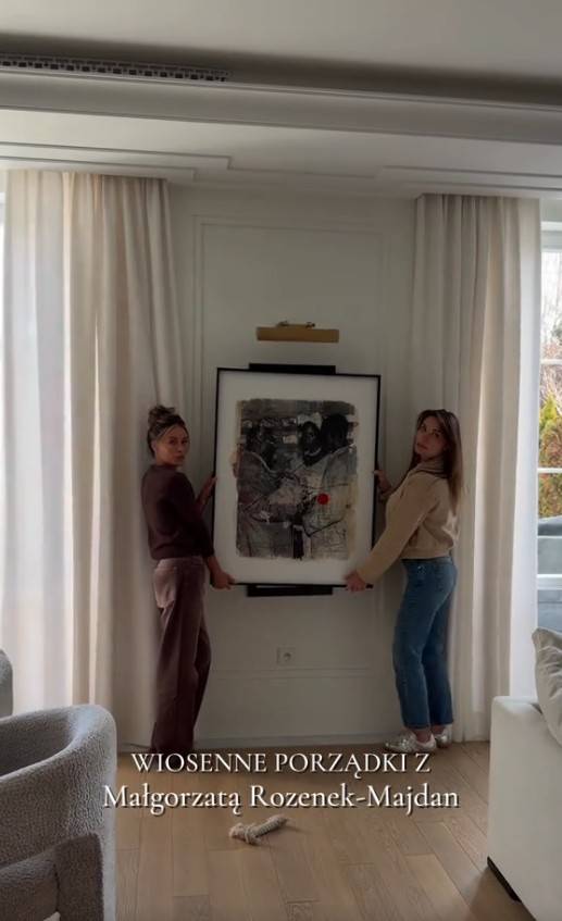 Małgorzata Rozenek przygotowuje willę na wiosnę, fot. TikTok.com