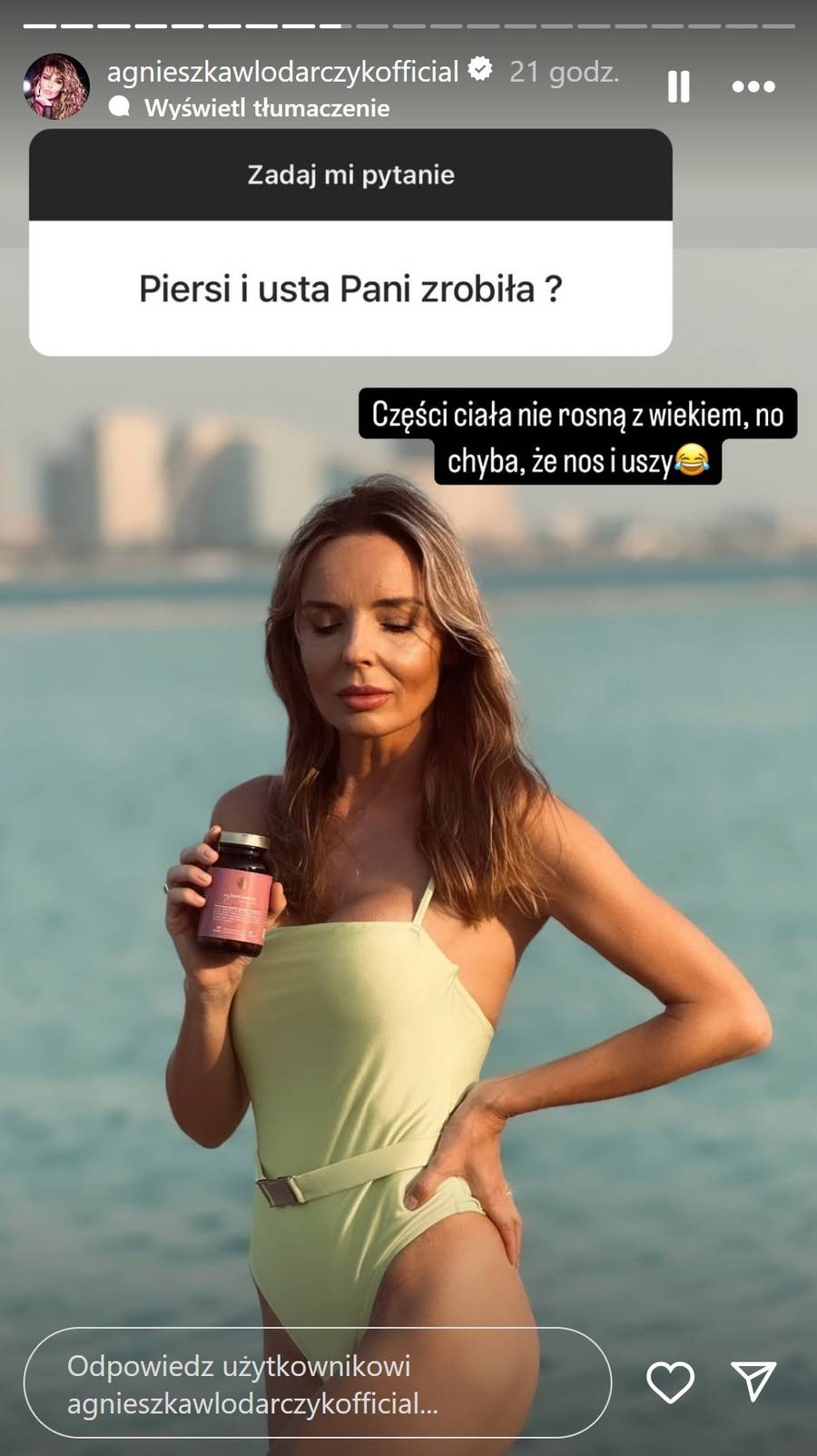 Agnieszka Włodarczyk relacjonuje wyprawę do gabinetu medycyny estetycznej i zapowiada: “Nie będe się starzeć z godnością”