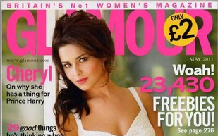 Pełniejsza Cheryl Cole na okładce Glamour (FOTO)