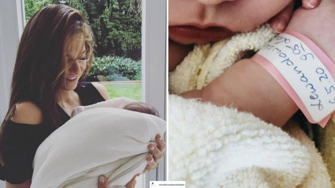 Anna Lewandowska z małą Klarą