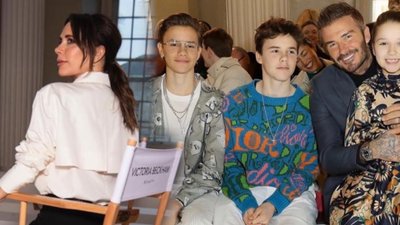 Bankrutująca Victoria Beckham zrobiła wielkie SHOW podczas Fashion Weeku. HARPER pierwszy raz pojawiła się w projekcie mamy