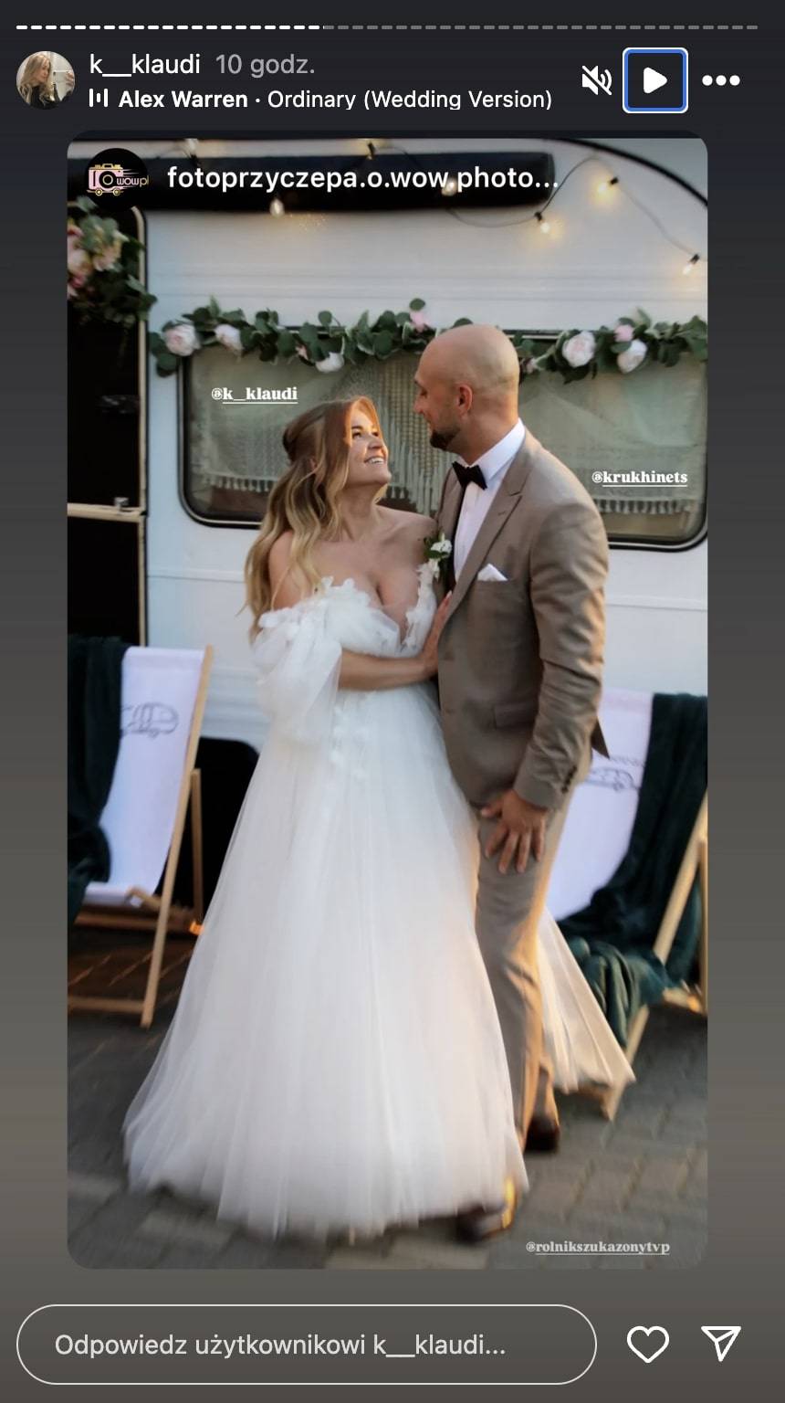 Bajkowy ślub Klaudii i Valentyna z „Rolnik szuka żony”! Fajerwerki, złote akcenty i telefon z życzeniami (FOTO)