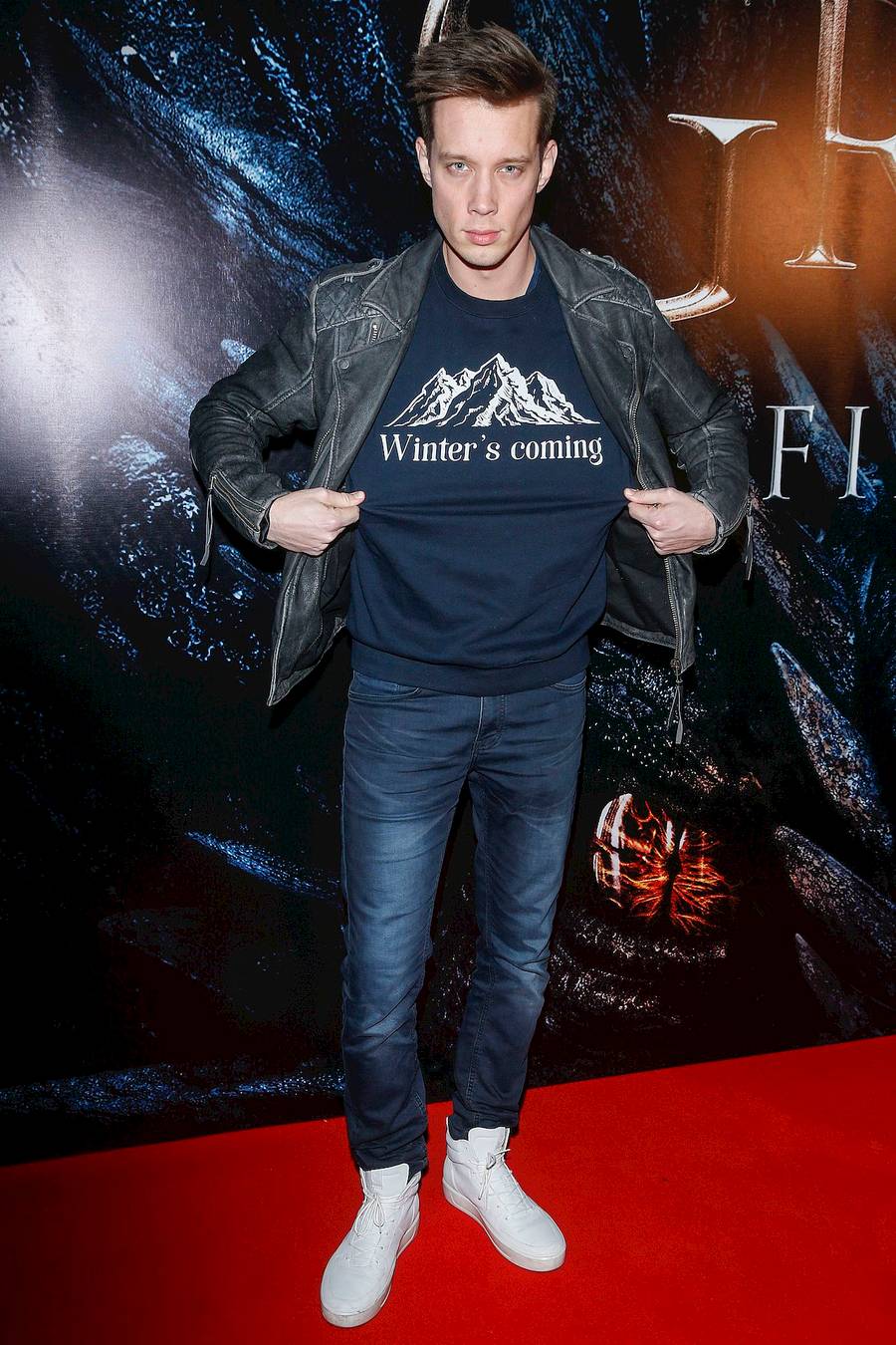 Michał Mikołajczak na premierze Gry o tron