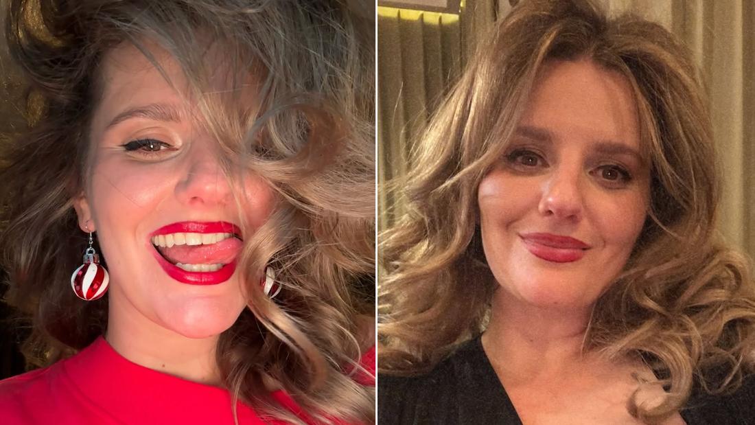 Zborowska w makijażu karmi córkę odkrytą piersią