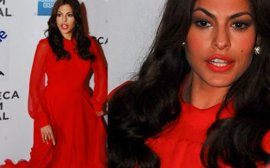 Gorąca Eva Mendes w czerwieni (FOTO)