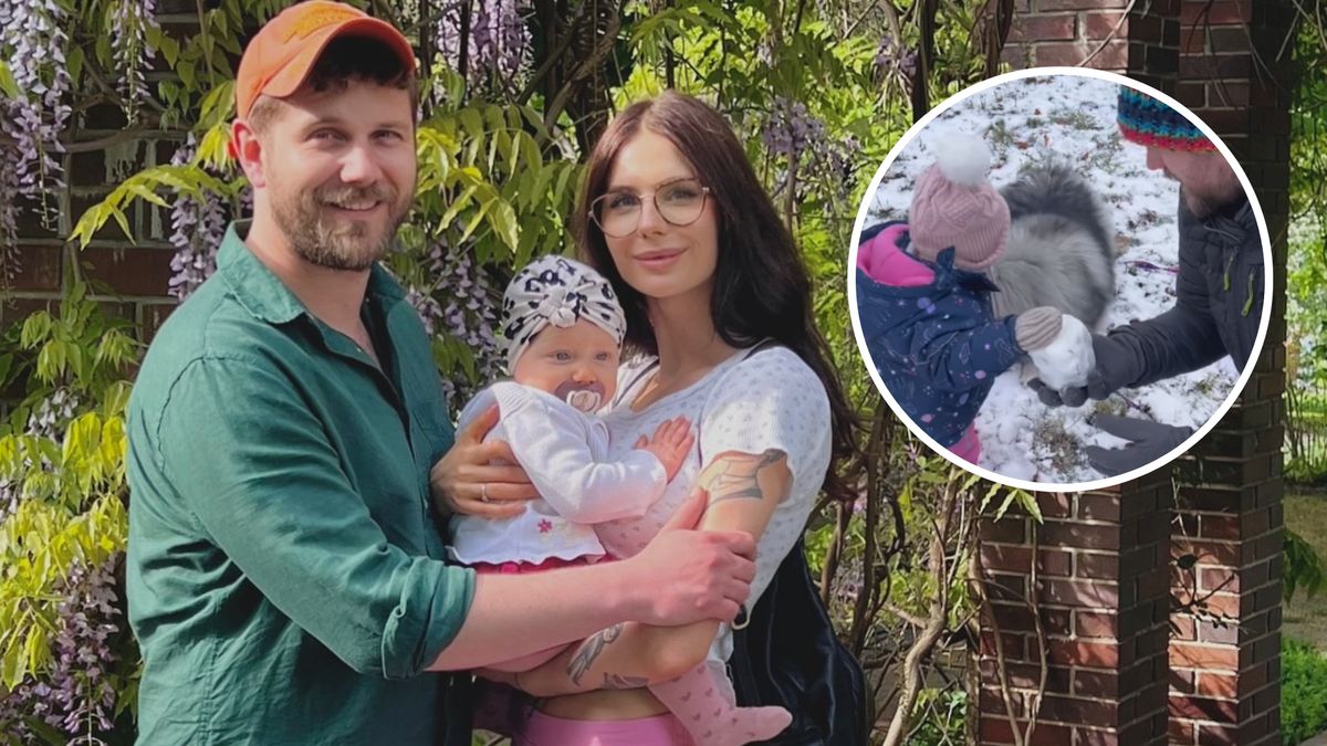 Antek Królikowski z Izabelą Banaś i ich córeczką fot. Instagram