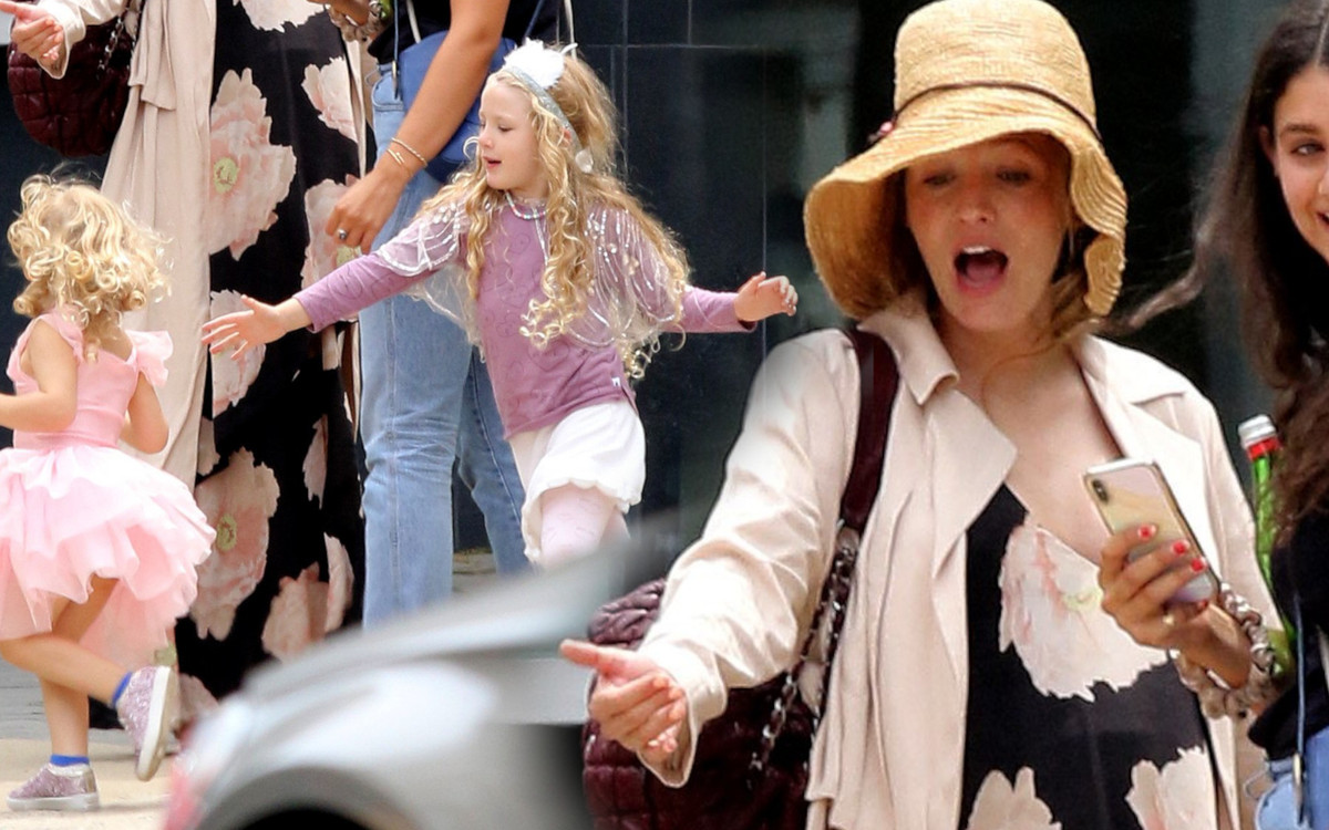 Blake Lively z DUŻYM ciążowym brzuchem ogarnia biegające córki (ZDJĘCIA)