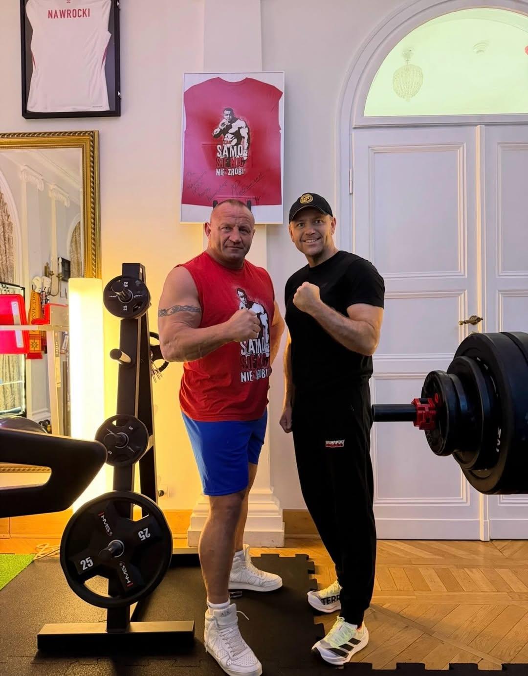 Karol Nawrocki na treningu z Pudzianem, fot. Instagram