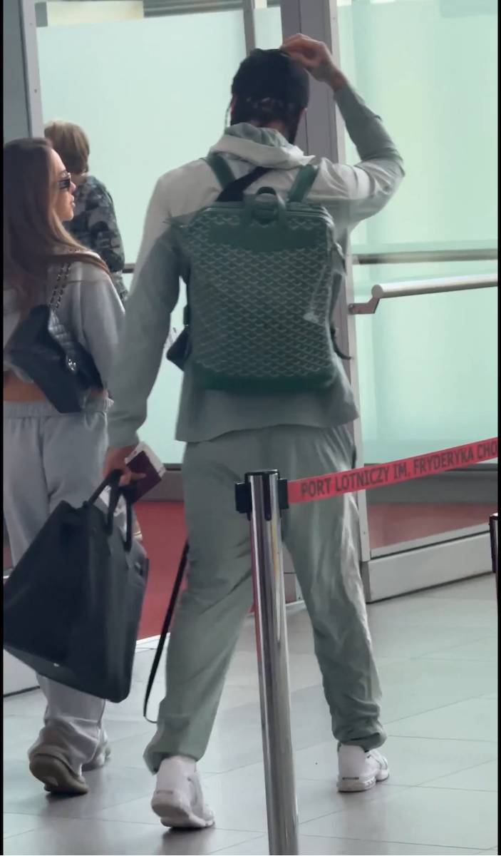 Blanka Stajkow i Malik Montana przyłapani na warszawskim Okęciu, fot. Kozaczek