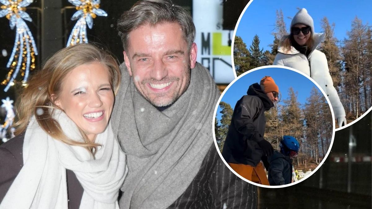 Agnieszka Kaczorowska i Marcin Rogacewicz zabrali dzieci na ferie, fot. KAPiF/Instagram