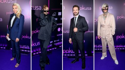 Premiera filmu “Pokusa”: Helena Englert z czarnymi ustami, Stifler w złotej masce, Maria Sadowska w smokingu