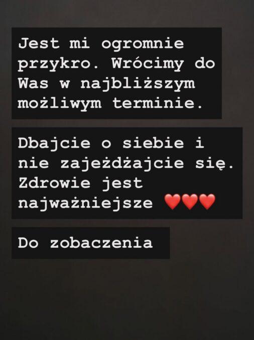Wpis Pawła Domagały, fot. Instagram