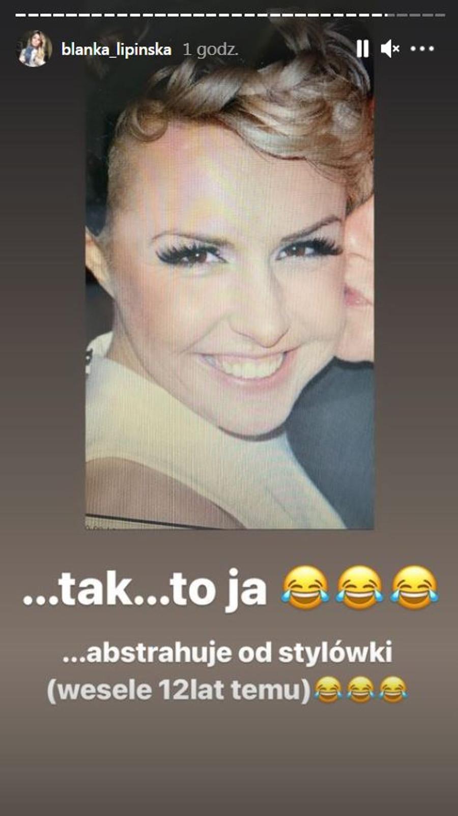 Blanka Lipińska 12 lat temu. 