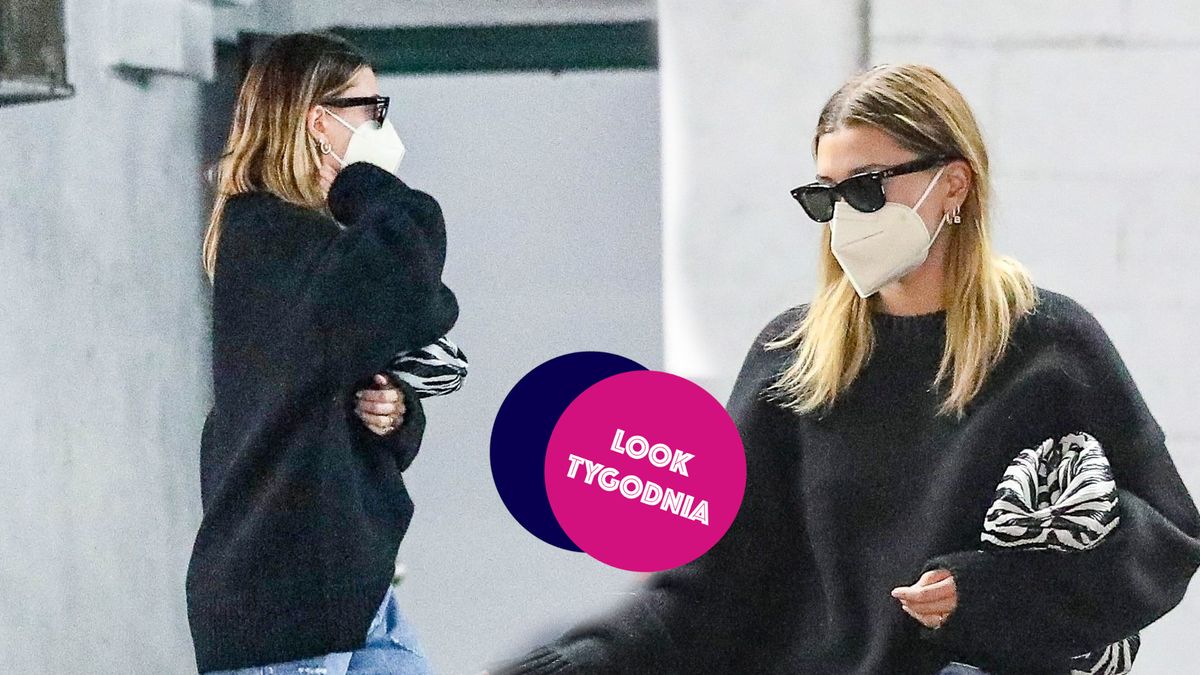 Hailey Bieber w luźnych spodniach/fot. FORUM