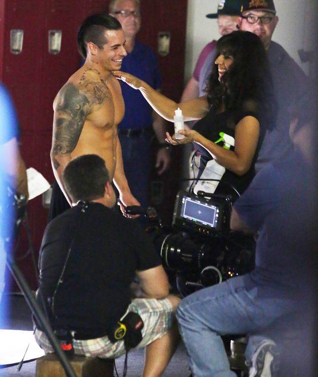 Casper Smart na planie filmu Street