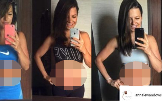 Lewandowska na trzech zdjęciach: przed, w czasie i po ciąży