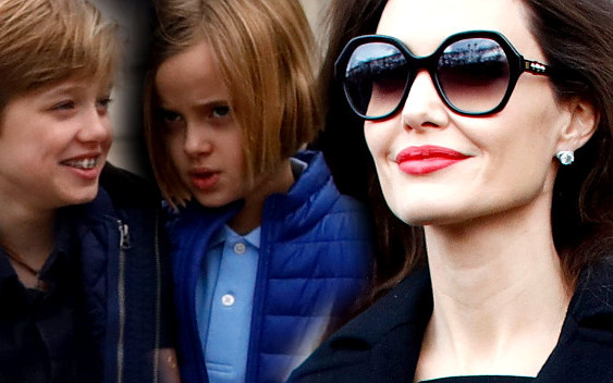 Angelina Jolie z dziećmi w Paryżu (ZDJĘCIA)