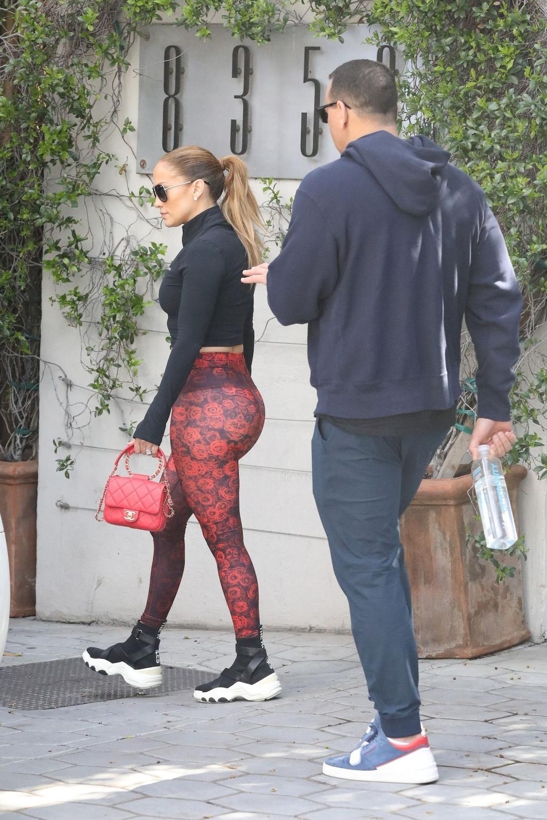 Jennifer Lopez i Alex Rodriguez idą na siłownię. 
