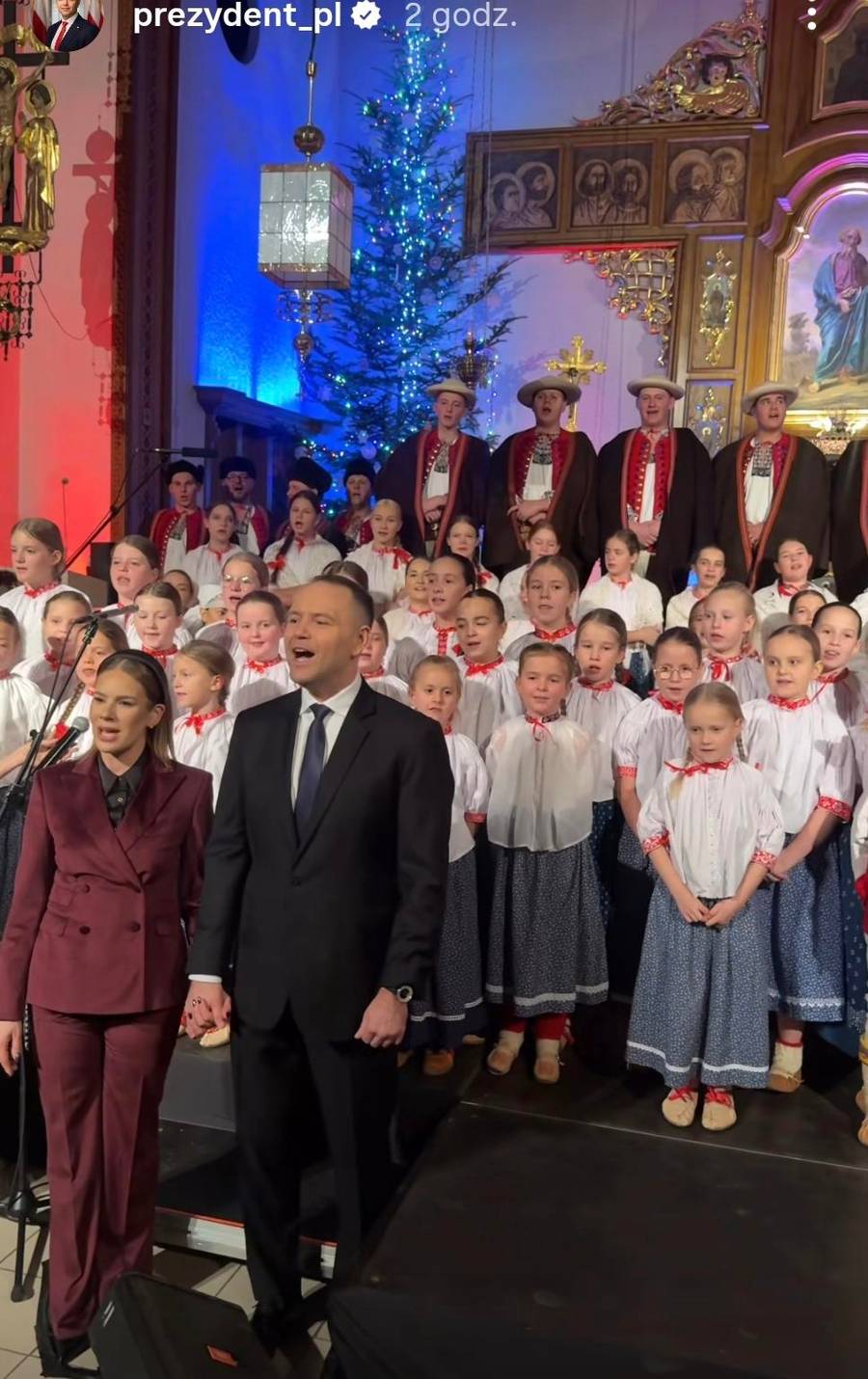 Karol Nawrocki z żoną na koncercie kolęd, fot.: Instagram