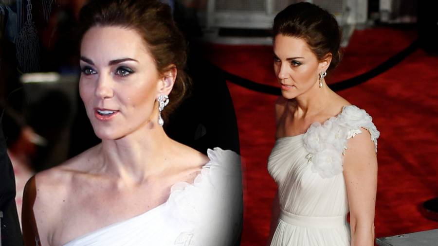 Kate Middleton jak gwiazda filmowa! Księżna w wieczorowej kreacji zrobiła furorę