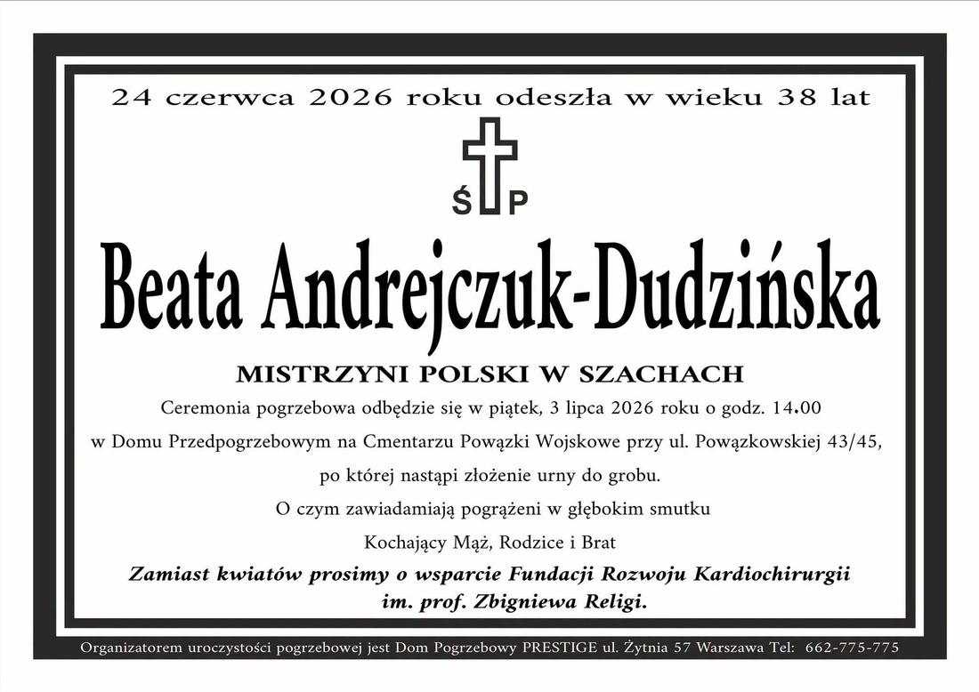 Nie żyje Beata Andrejczuk-Dudzińska, fot. Facebook