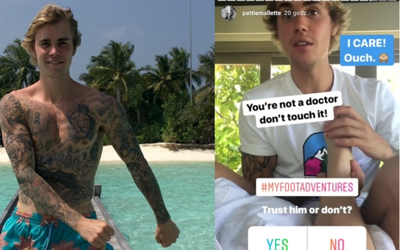 Justin Bieber masuje stopy swojej mamie. Zrobił jej tym krzywdę!