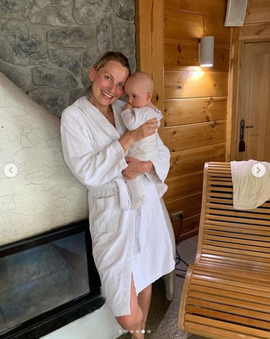 Joanna Moro z córką Ewą. 