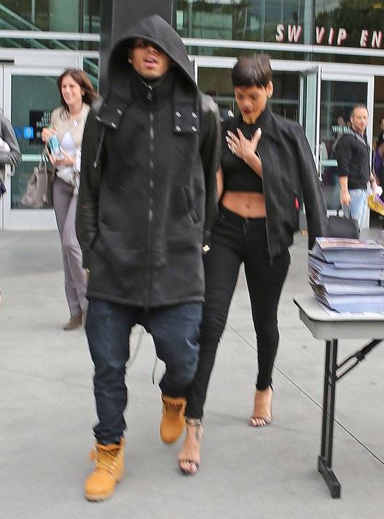 Rihanna i Chris Brown na świątecznym meczu