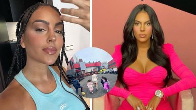 Jesienny szyk: Georgina Rodriguez z córkami wspierają Cristiano Ronaldo