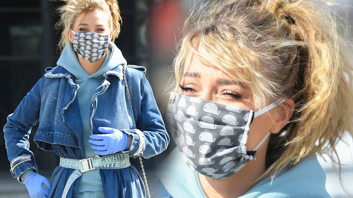 Marcelina Zawadzka w maseczce w czasie epidemii koronawirusa