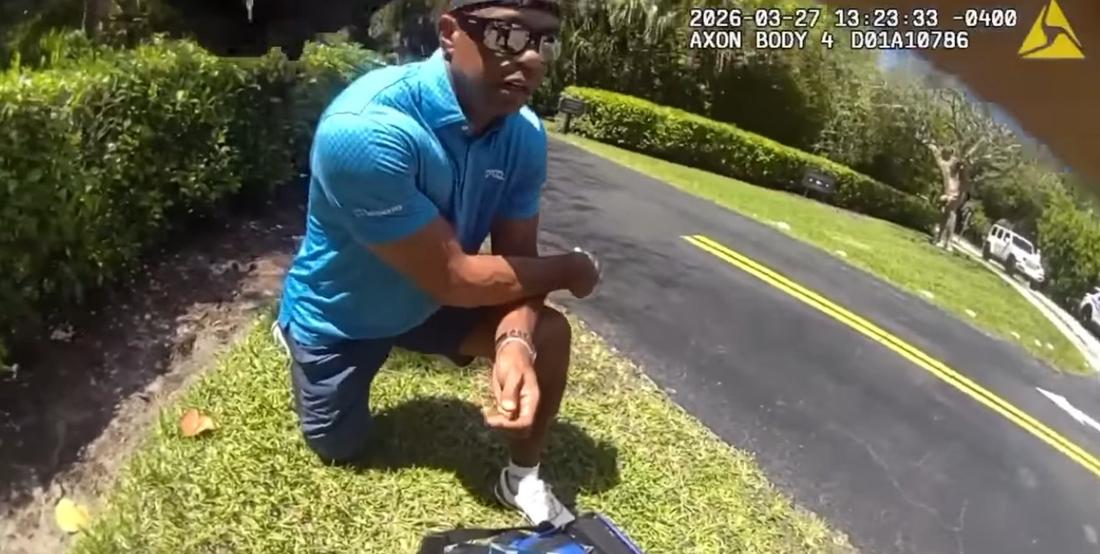 Niepokojące zachowanie sportowca po zatrzymaniu przez policję, fot. YouTube.com