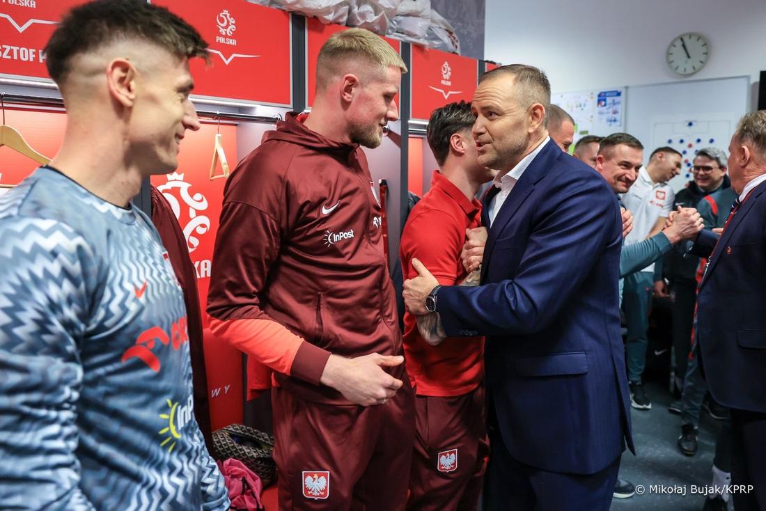 Karol Nawrocki po meczu Polska - Albania, fot. X @NawrockiKn