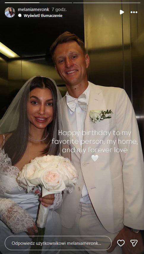 Adrian Meronk/ fot. Instagram/melaniameronk