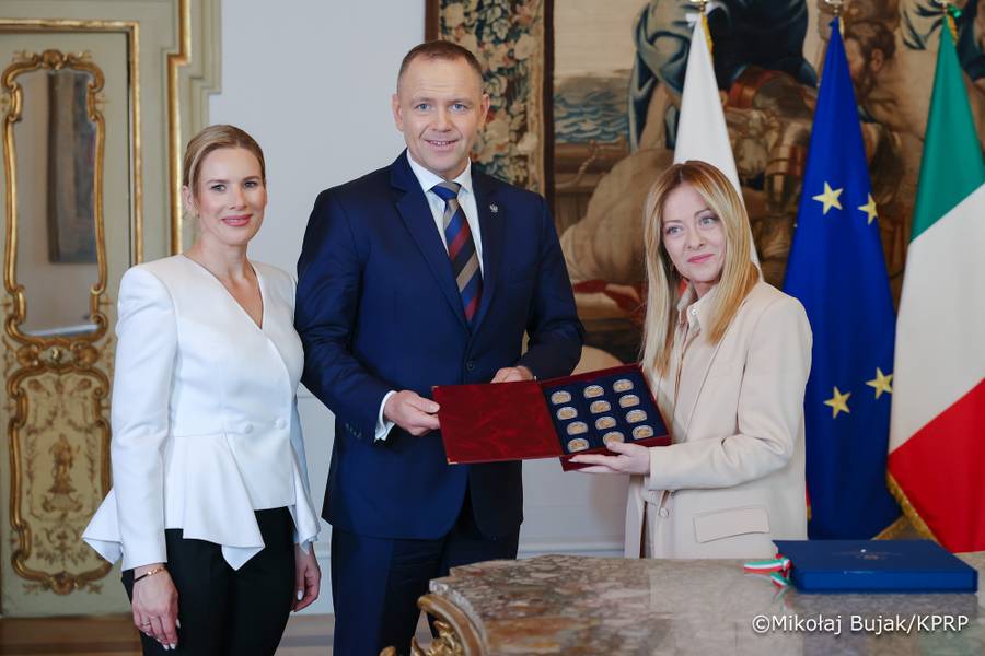 Spotkanie Karola i Marty Nawrockich z Giorgią Meloni, fot. KPRP