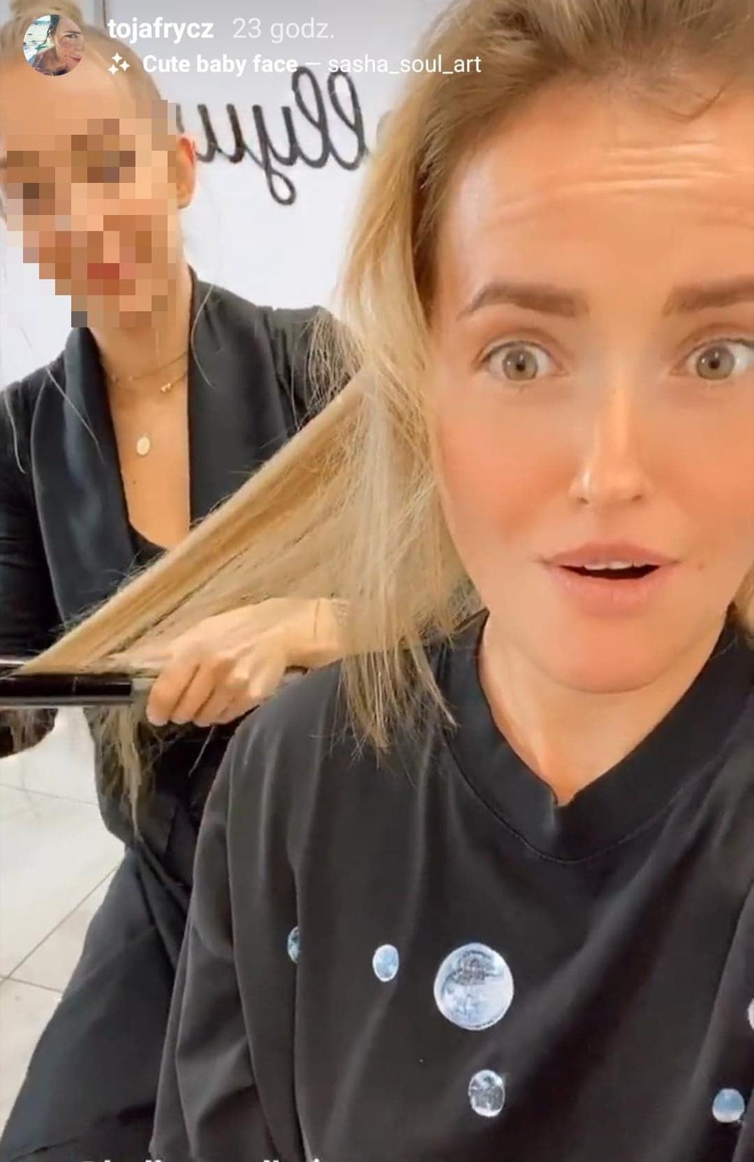 Olga Frycz na przedłużaniu włosów
