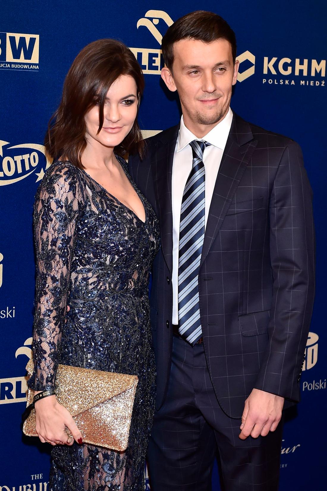 Agnieszka Radwańska i Dawid Celt na ściance