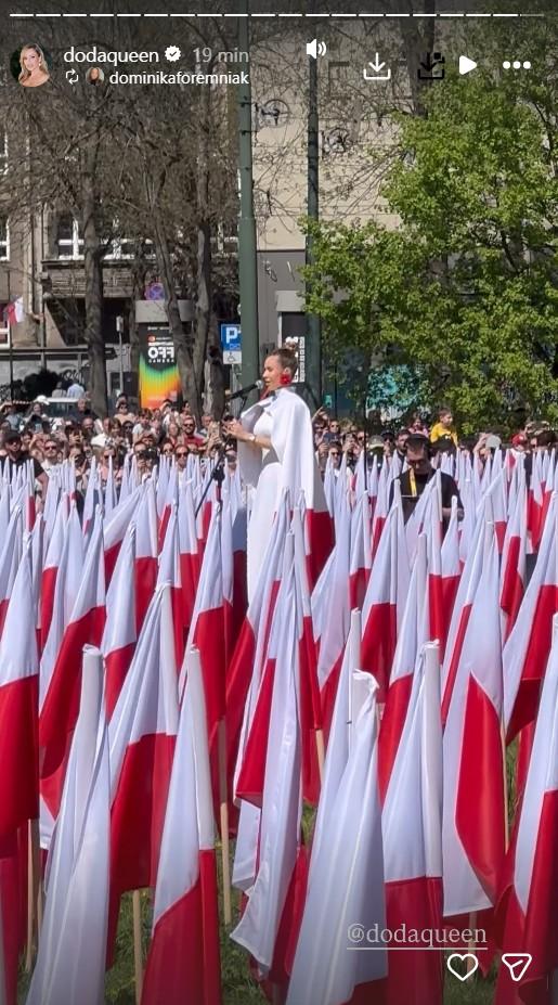 Doda zachwyciła stylizacją na Dniu Flagi, fot. Instagram