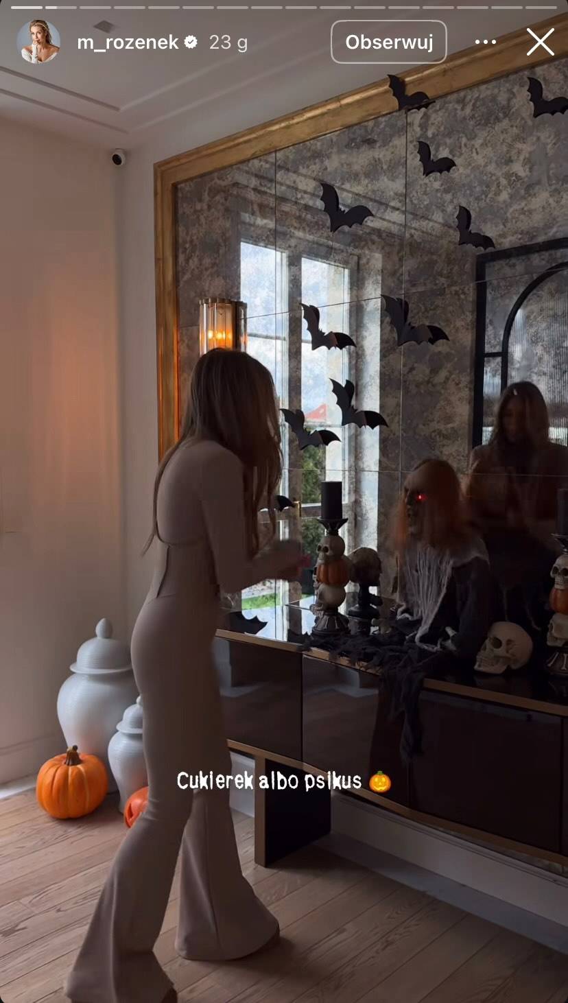 Tak Rozenek udekorowała swoją nową willę! Dynie i zwisające kościotrupy to dopiero początek…(FOTO)