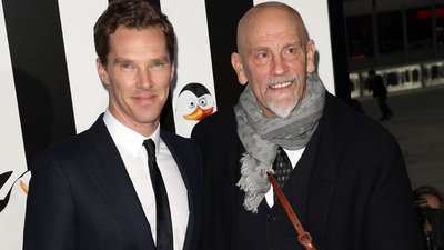 Malkovich i Cumberbatch na premierze Pingwinów (FOTO)